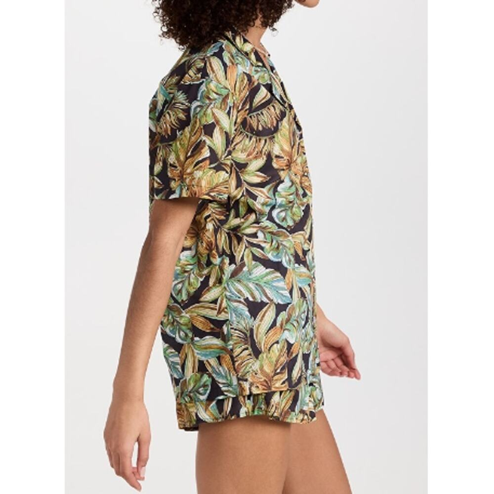 New ~ CHARLIE HOLIDAY ~ Tropical Palm Indie Shirt Size XS Oversized - Picture 3 of 10